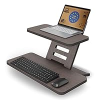 Stehschreibtisch Aufsatz | Stehpulte | Stehpult Holz | Laptopständer | Ständer | Stehtisch Aufsatz | Rednerpult | Schreibtischaufsatz | Stehpult Höhenverstellbar | Made in EU (Schwarz)