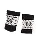 Produktbild Aisoway Schneeflocke-Muster Fußschellen Stretch Stiefel Strickbeinlinge Lange Socken für Mädchen 1 Paar (schwarz)