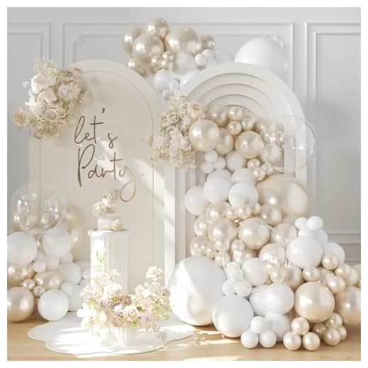 21+ Adorable Ralph Lauren Baby Shower Decor Ideas You’ll Love 4 Pearl White Balloon Arch Kit 101Pcs Double Stuffed Pearl Balloons Garland Arch Kit Including Pearl White Clear Balloons for Wedding Bridal Shower Engagement Baby Shower Birthday Party Decorations