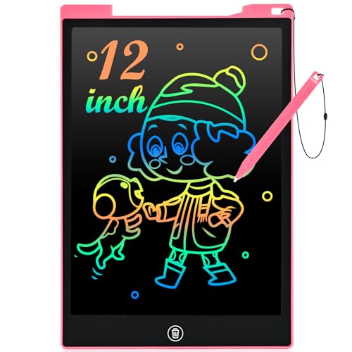 cimetech Writing Pad, 12-Inch LCD Writing Tablet Colorful Screen Graphic Tablets Gifts for Kids (Pink) cimetech Writing Pad, 12-Inch LCD Writing Tablet Colorful Screen Graphic Tablets Gifts for Kids (Pink)