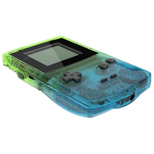 Image of IPS Ready Upgraded eXtremeRate Gradient Translucent Green Blue Replacement Shell Full Housing Cover Buttons for Gameboy Color - Fit for OSD IPS & Regular IPS & Standard LCD - Not Console & IPS Screen