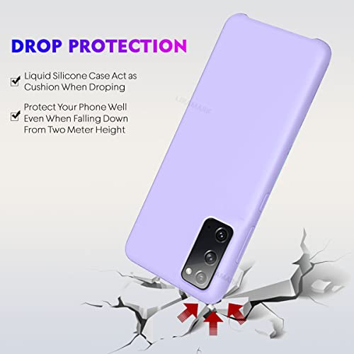 Image of LIRAMARK Liquid Silicone Soft Back Cover Case for Samsung Galaxy Note 20 (Lavender)