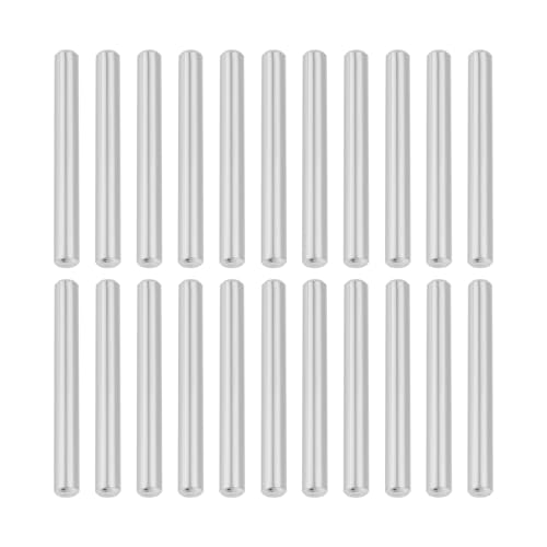 Create idea 50 Stück 5 x 45 mm Regalhalterung, Dübelstifte aus 304 Edelstahl, runder Kopf, flach, abgeschrägtes Ende, Dübelstift für Bücherregale, Möbelreparatur, Installation