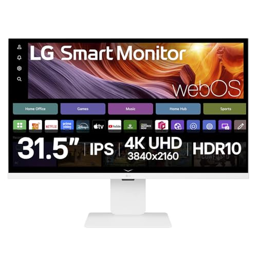 LG 32U830SA-W 31.5” 4K UHD IPS Smart Monitor with webOS, USB-C 65W