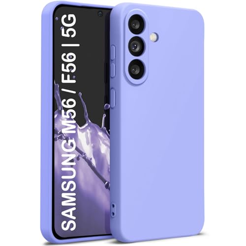 Image of TRUEUPGRADE Compatible for Samsung Galaxy M56 5G | F56 5G Cover Case | Soft Silicon Rubberised Cover |Camera Protection Bump Back Cover (Light Purple)