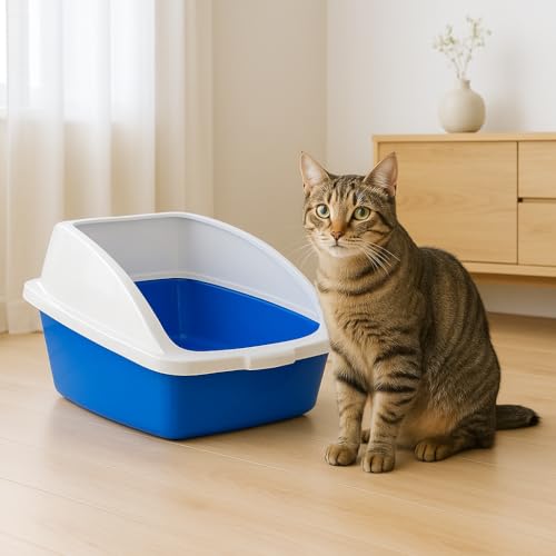 Arenero Frontal Grande con Borde Seguro para Gatos miniatura 2