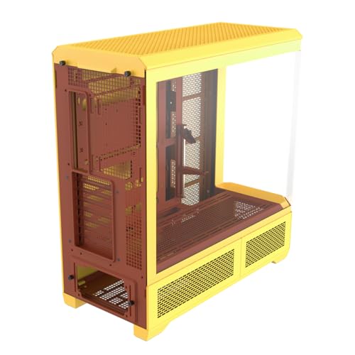 Image of Thermaltake View 600 TG; Full Tower; 420mm Radiator Support; 480mm GPU Clearance; Hidden Connector Support; Rotatable PCIe Slots; 220mm PSU Clearance; Butter Caramel; CA-11H-00FMWN-00