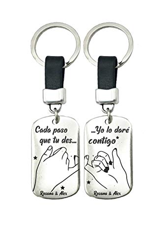Pack llaveros parejas Regalo Enamorados Personalizados San Valentín Cover