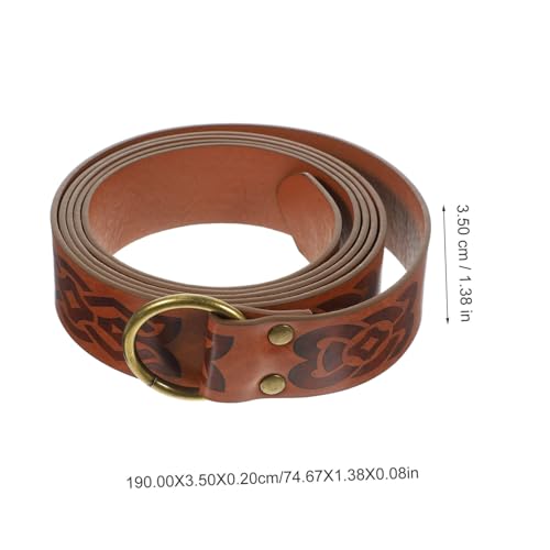 Medieval Retro Style Belt for Costume Parties Renaissance Waist Belt for Cosplay Deep Embossed Design for Halloween and Theatrical Events2