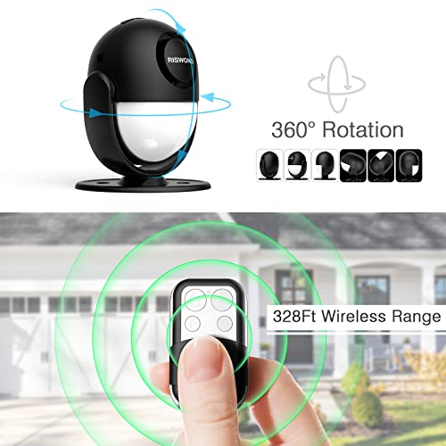RISWOND Alarma de sensor de movimiento fuerte de 125 DB, alarmas