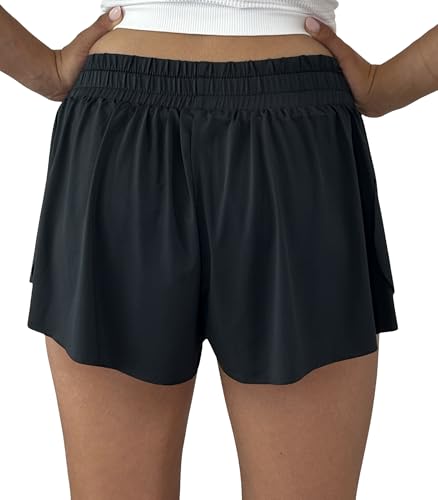 Fly Away Shorts Juniors with Spandex Liner for Cheer Athletic Gym Teens Casual Clothes Butterfly3