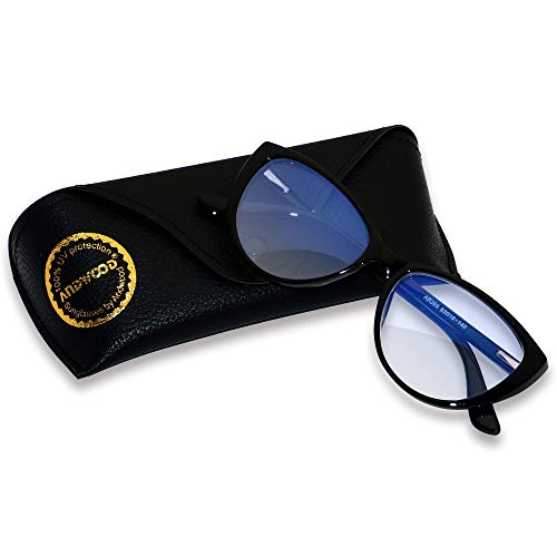 Image of ANDWOOD Blue Light Blocking Glasses Women Bluelight Blocker Computer Cateye Clear Cat Eye Eyeglasses Frame AR003