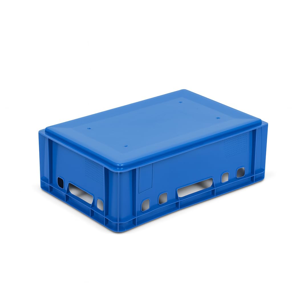 gardivo Eurobox - Caja para carnicería, 5 unidades, 60 x 40 x 20 cm, color azul, apilable, resistente, de plástico