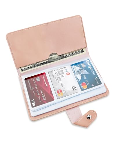 GAUENEEN Credit Card Holder, Leather Business Card Organizer with 96 Card Slots, Professional Card...