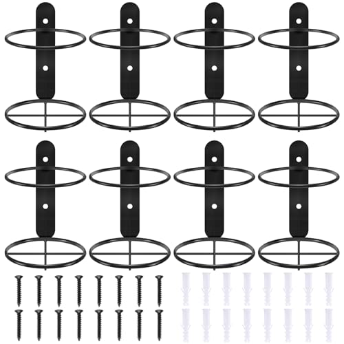 NISHZHU Lot de 8 casiers à vin muraux simples en métal moderne pour bouteilles de vin rouge avec...