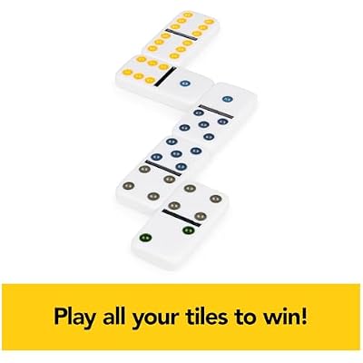 Spin Master Games, Mexican Train Dominoes Set in Aluminum Carry Case, Includes Colorful Trains for Fun-Filled Family Game Night, for Kids & Family, 2-8 Players, for Ages 8 & Up