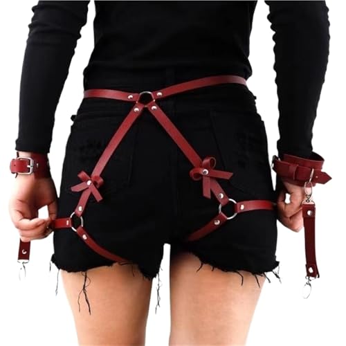 Punk Body Chain Leather Belt For Women Goth BDSM Lingerie Bondage Harness Belt Rave Fashion Accessories2
