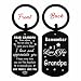 Resdink Grandpa Gifts for Men - I Love My Grandpa Keychain Black, Best Grandfather Fathers Day Birthday Gift, Personalized Father’s Day Key Chain Present from Granddaughter