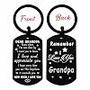 Resdink Grandpa Gifts for Men - I Love My Grandpa Keychain Black, Best Grandfather Fathers Day Birthday Gift, Personalized Fathers Day Key Chain Present from Granddaughter