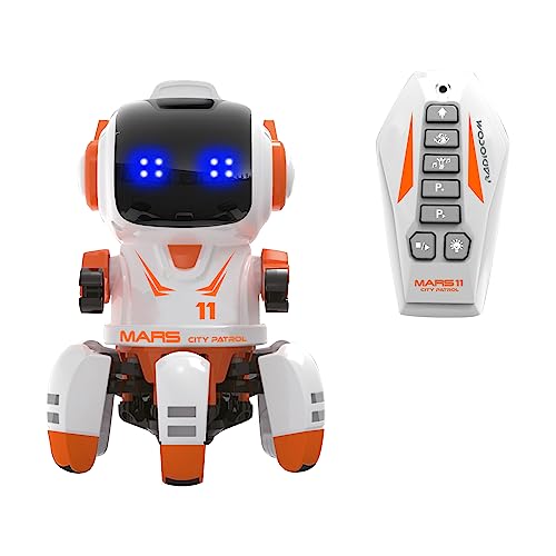 Radiocom Ods Mars 11 City Patrol, Robot Radiocomandato Ad Infrarossi, Funzione Movimento E Occhi Luci Led, Altezza 18 Cm, Età Consigliata +5 Anni