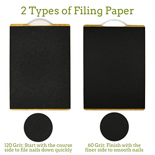 Bawuie Dog Nail Scratch Board, Double Sided Sandpaper Stress Free Dog Scratch Pad, 14In X 9.5In Fear Free Nail Care Bamboo Board, Interactive And Reward-Based Solution For Stressful Nail Trimming #TOP1