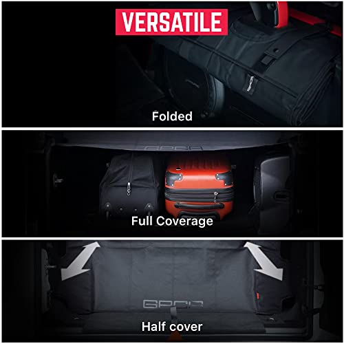 Image of GPCA Cargo Cover for Jeep Wrangler 2018-2026, JL 4-Door Softtop w /Tailgate