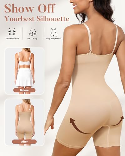 Oegho Women's Seamless Shapewear Bodysuit Tummy Control Body Shaper for Women — view 2
