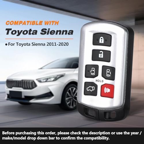 Télécommande Toyota Sienna 2011-2020 clé 6 boutons - 4