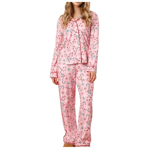 ���J�o���[�E�F�A ���f�B�[�X �㉺�Z�b�g �p�W���} ��100 �ʕ� Christmas Set Print Knotted Set Long Sleeve Xmas Top And Pants �~ S �n?�V?���} ���[���E�F�A �O�J�� �����p�W���}