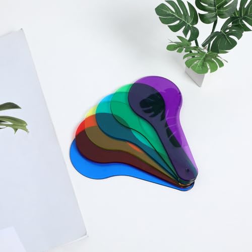 ULTECHNOVO Color Paddles, Engaging Color Mixing Tool, 6pcs Kids Teaching Aid Learning Paddles for Preschool Science Classroom Supplies