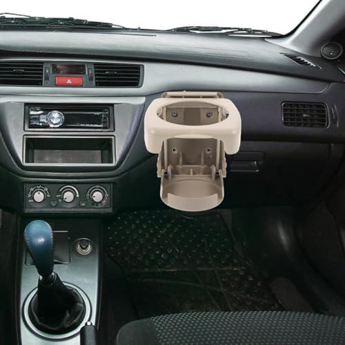 Portavasos plegable universal para auto beige miniatura 5