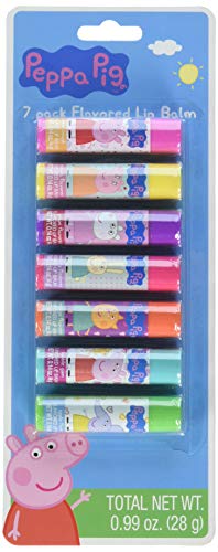 Peppa Pig 7 Pack Lip Balm Cosmetics Set