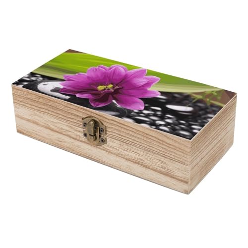 Boîte en bois fleur violette pour sublimer votre coiffeuse