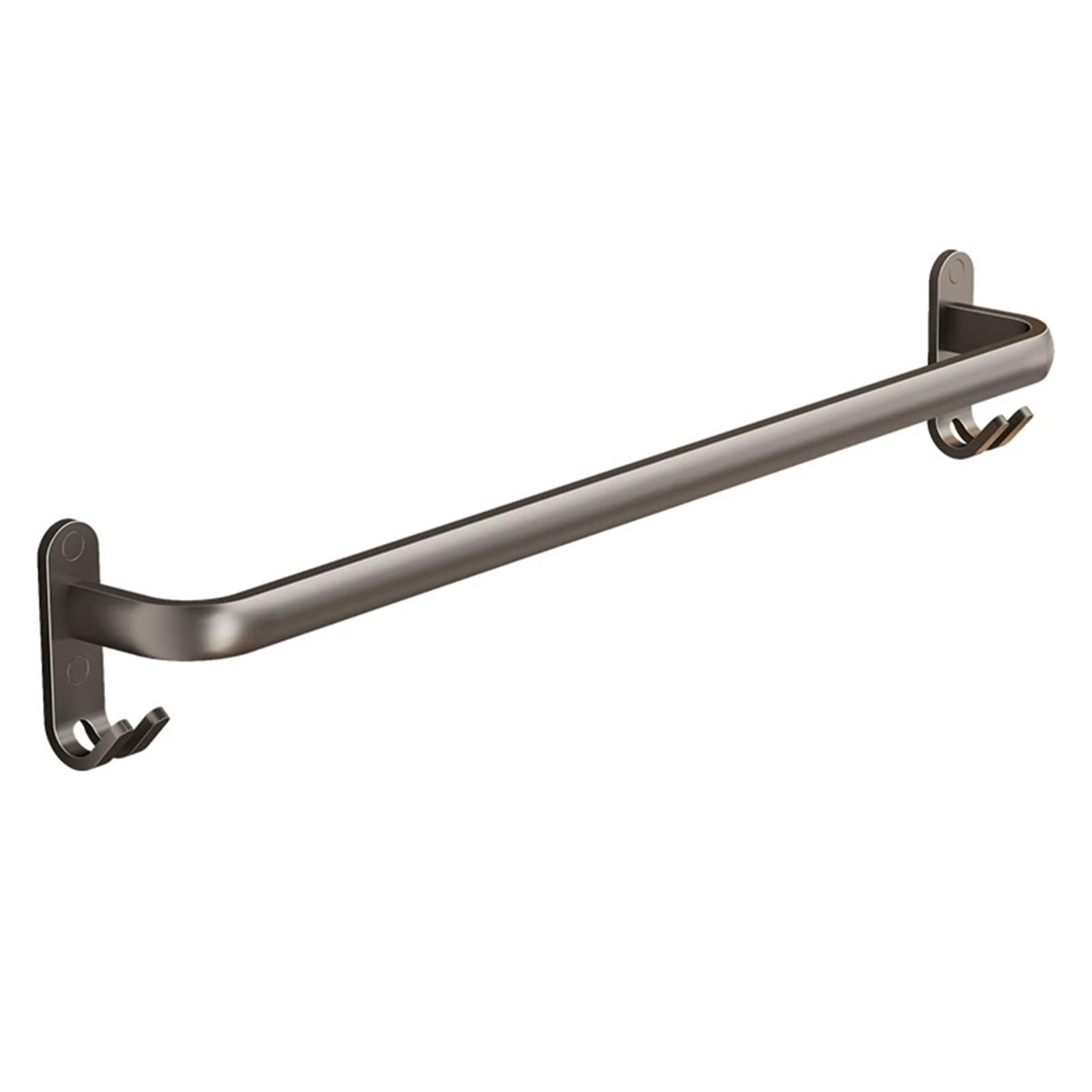 Aluminum Towel Bar,Wall Mounted Rack No Drilling Self Adhesive,Rustproof Holder For Bathroom & Kitchen Space Saver(Single Bar,40cm)