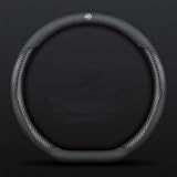 for Morris Garages MG MG5 MG3 ZS HS GT Car Steering Wheel Cover Leather Steering Wheel Protection Steering Wheel Covers Anti-Slip Interior Accessories,Carbon Fiber-Black-D