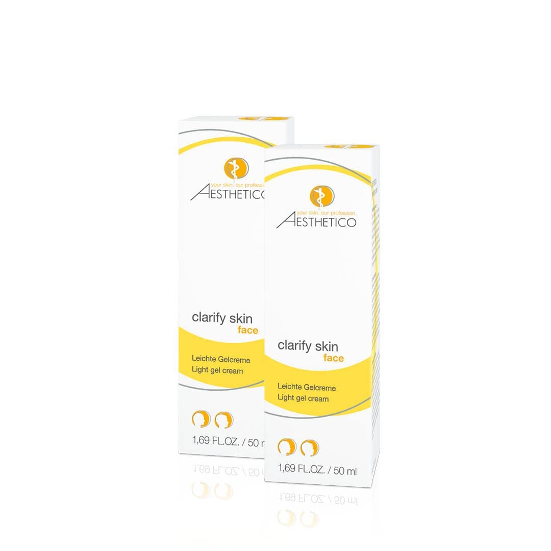 AESTHETICO clarify skin - Mattierende Feuchtigkeitspflege f?r Mischhaut, fettige Haut und Akne, Gelcreme mit Salizylsubstanzen (5 x 50 ml), 1, 250.0 milliliter