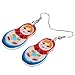 WEVENI Acrylic Russian Matryoshka Doll Earrings Dangle Drop Charm Jewelry For Women Novelty Gifts (Multicolor)