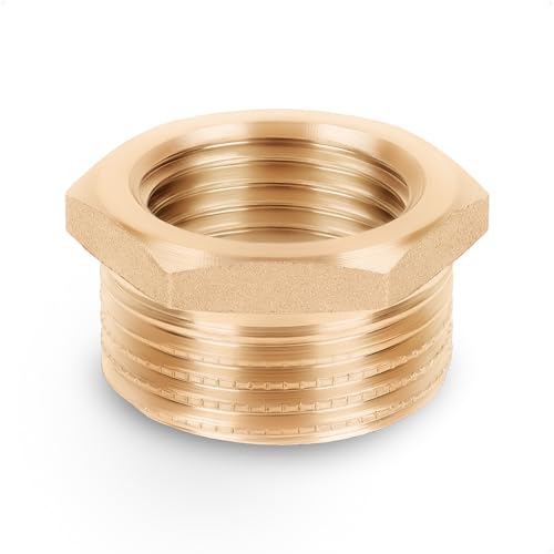 Brass reducing connector 3/4" Male x 1/2" Female