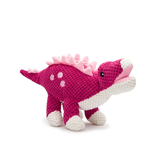 212 Main Floppy Stegosaurus Dinosaur Dog Toy - Pink - Large