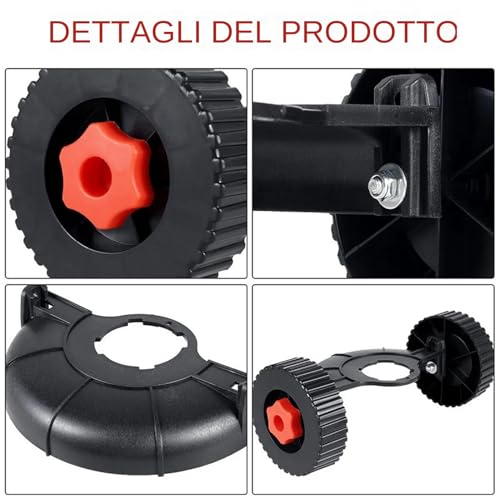 Roues pour débroussailleuse portables avec hauteur de coupe réglable - 7