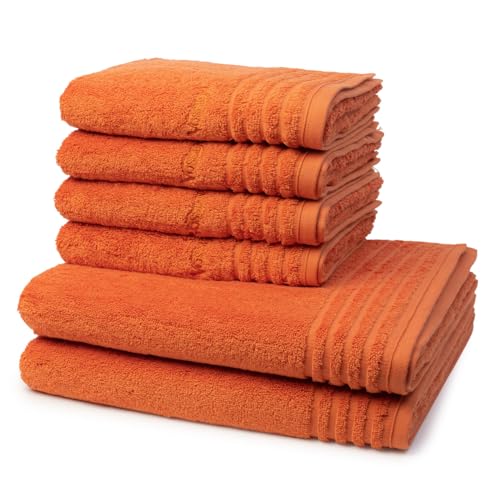 Vossen - 6 teiliges Frottier-Set - Vienna Style Supersoft (4 X Handtuch 2 X Duschtuch im Set) - 620 g/m2 - Baumwolle - Frottee - saugstark - weich und flauschig - Fiesta