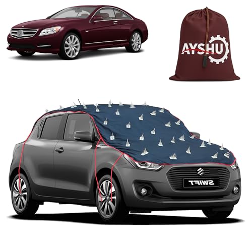 Image of AYSHU Water-Resistant Spike Car Cover for Mercedes Benz CL Class - Protects from Dogs, Monkeys, Dust, Sunlight & UV - Full Roof Universal Fit