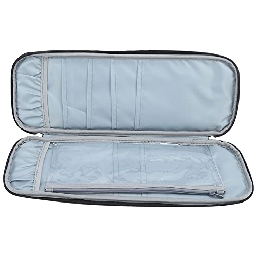 Knitting Needle Case Long Knitting Needle Case Woven Storage Bag 600D Oxford Cloth Crochet Organizer Gray