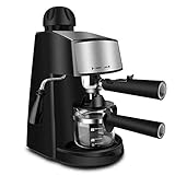 ONEDAY Cafetiere Expresso Machine a Cafe 4 Tasses 800W 240ml Cafetiere Italienne avec mousseur à Lait Machines à Expresso