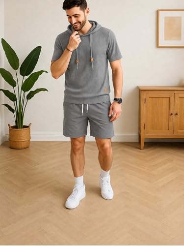 Image of QNIM Shorts for Men | Casual Cotton Drawstring Summer Shorts | Relaxed Fit Comfortable Chino Half Pants with Pockets | Stylish Lounge Wear & Everyday Outdoor Streetwear (Q-81-84)