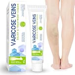 Varicose Veins Treatment for Legs - Soothing Relief for Tired, Heavy & Aching Legs - Improve Appearance & Circulation - Fast Absorbing Varicose Veins Cream