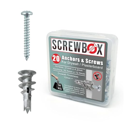 SCREWBOX Drywall Fixings 20-Piece Set