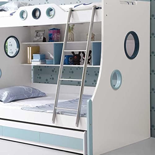 Metal Hook-Style Bunk Ladder for Adults & Kids - 116/130/140/150 cm Climbing Ladder for Motorhomes, Twin Loft & Dorm Beds, Supports 150kg, Color: G-S.