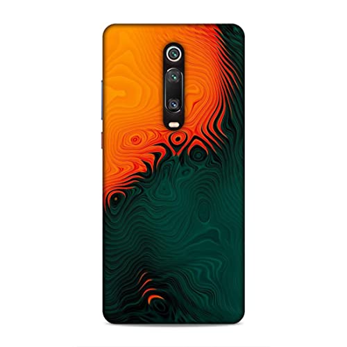 Image of Printed Mobile Back Hard Case Cover for Xiaomi Redmi K20 / K20 Pro | Orange, Green, Wave, Cool Theme-2188