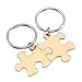 Produktbild BOPREINA Personalized Gravur 2X Edelstahl 33*22mm Zwei Puzzle Schlüsselanhänger Partner Paare Liebe Freundschaft Schlüsselbund Schlüsselring Keychain (Rosegold, Non-Gravur)